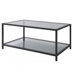 Loftscape Couchtisch Birdsville - Glas / Metall - Rauchgrau