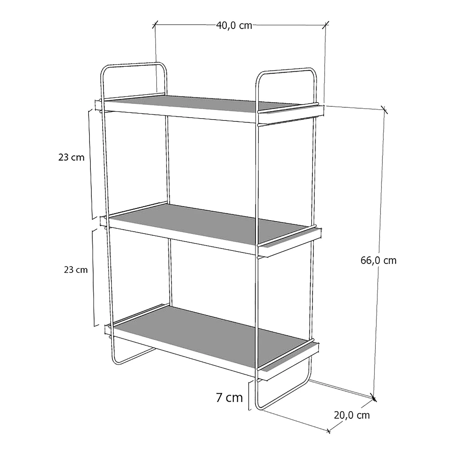 Red Living Wandregal Papasan - Metall - Kiefer Dekor / Schwarz 6 Red Living Wandregal Papasan - Metall - Kiefer Dekor / Schwarz – Bild 6