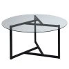 Loftscape Couchtisch Tartas - Glas / Metall - Schwarz
