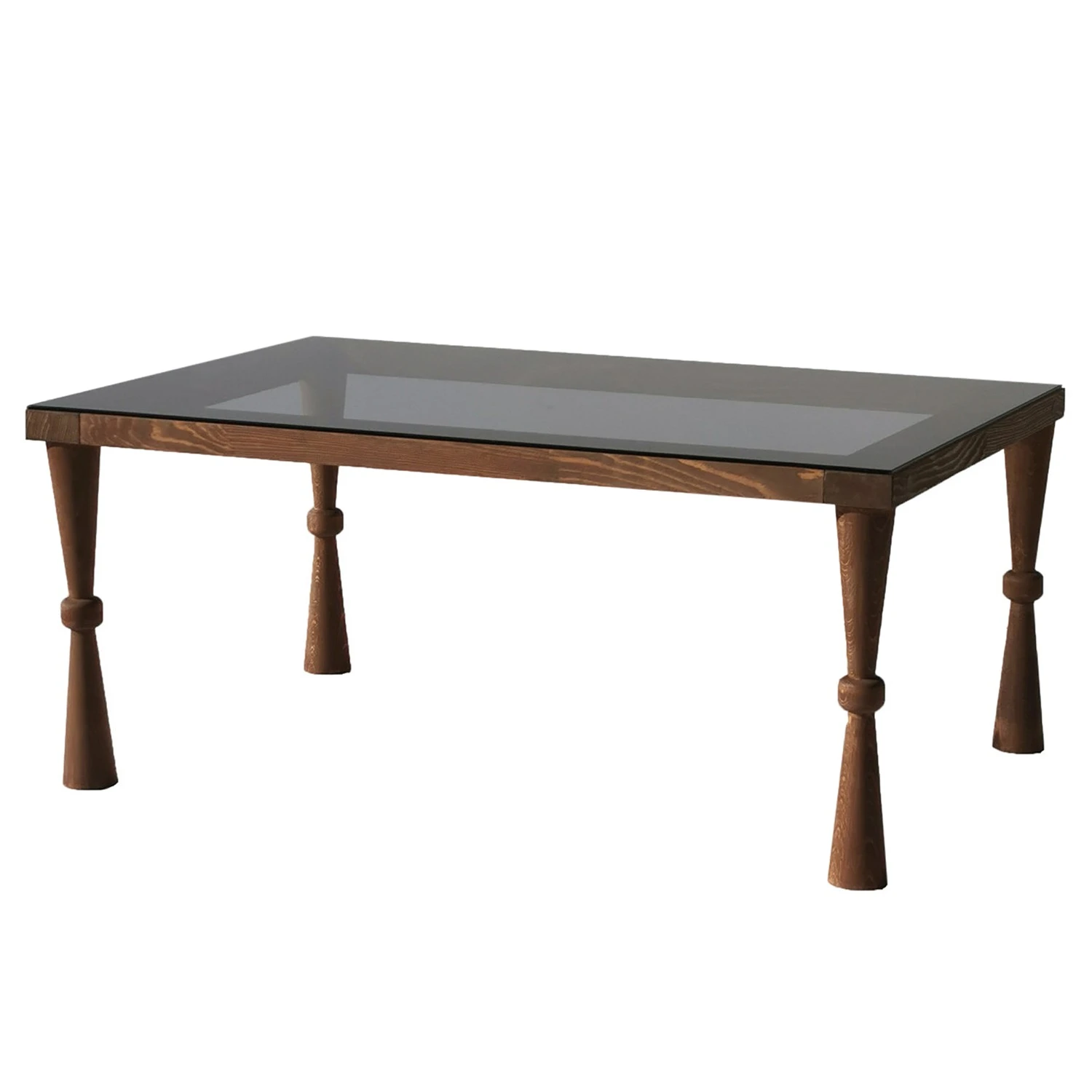 Ars Natura Couchtisch Donatella - Glas / Walnuss massiv - Rauchschwarz / Walnuss 1 Ars Natura Couchtisch Donatella - Glas / Walnuss massiv - Rauchschwarz / Walnuss