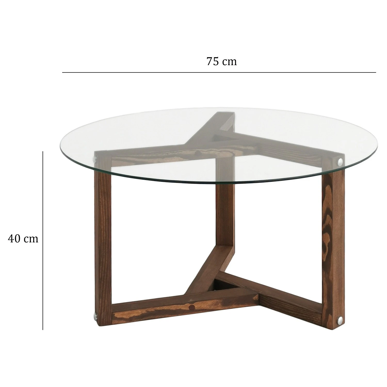 Loftscape Couchtisch Yorkton III - Glas / Walnuss massiv - Walnuss 9 Loftscape Couchtisch Yorkton III - Glas / Walnuss massiv - Walnuss – Bild 9