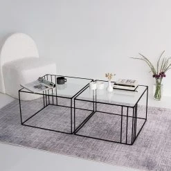 Loftscape Couchtisch Osiris - Glas / Metall - Schwarz -Wohnzimmermöbel boutique en ligne 1000333705 220302 021 MOOD DETAILS P000000001000333705 mood