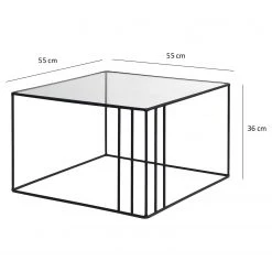 Loftscape Couchtisch Osiris - Glas / Metall - Schwarz -Wohnzimmermöbel boutique en ligne 1000333705 220302 500 SKETCH DETAILS P000000001000333705 sketch