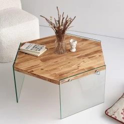 Loftscape Couchtisch Haditha - Glas / Kiefer massiv -Wohnzimmermöbel boutique en ligne 1000333707 220302 023 MOOD DETAILS P000000001000333707 mood