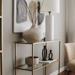 Loftscape Konsolentisch Nordkisa - Glas / Metall - Gold -Wohnzimmermöbel boutique en ligne 1000333708 220302 032 DETAILS P000000001000333708