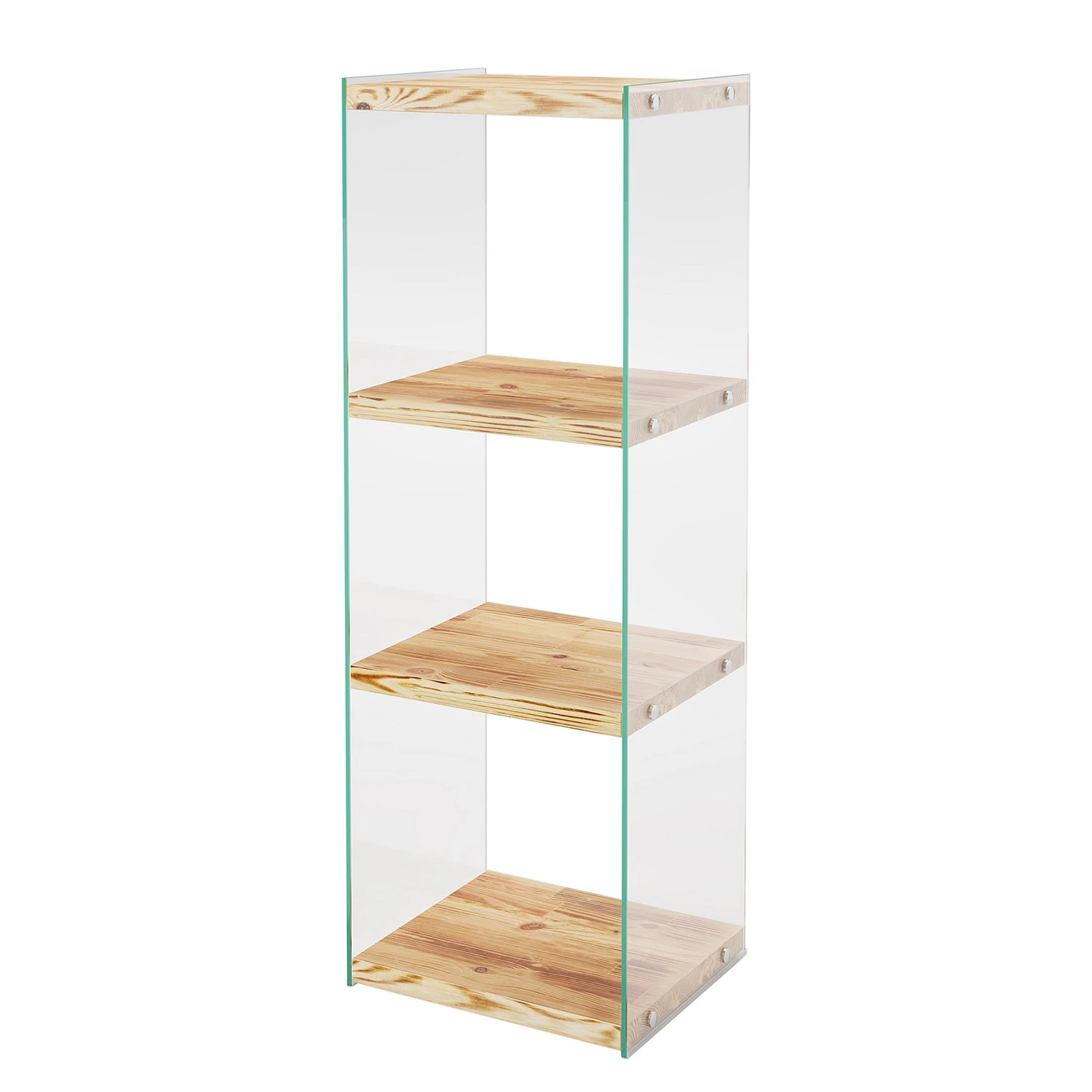 Loftscape Regal Rodgau - Glas / Kiefer massiv - Kiefer - Höhe: 120 cm 1 Loftscape Regal Rodgau - Glas / Kiefer massiv - Kiefer - Höhe: 120 cm