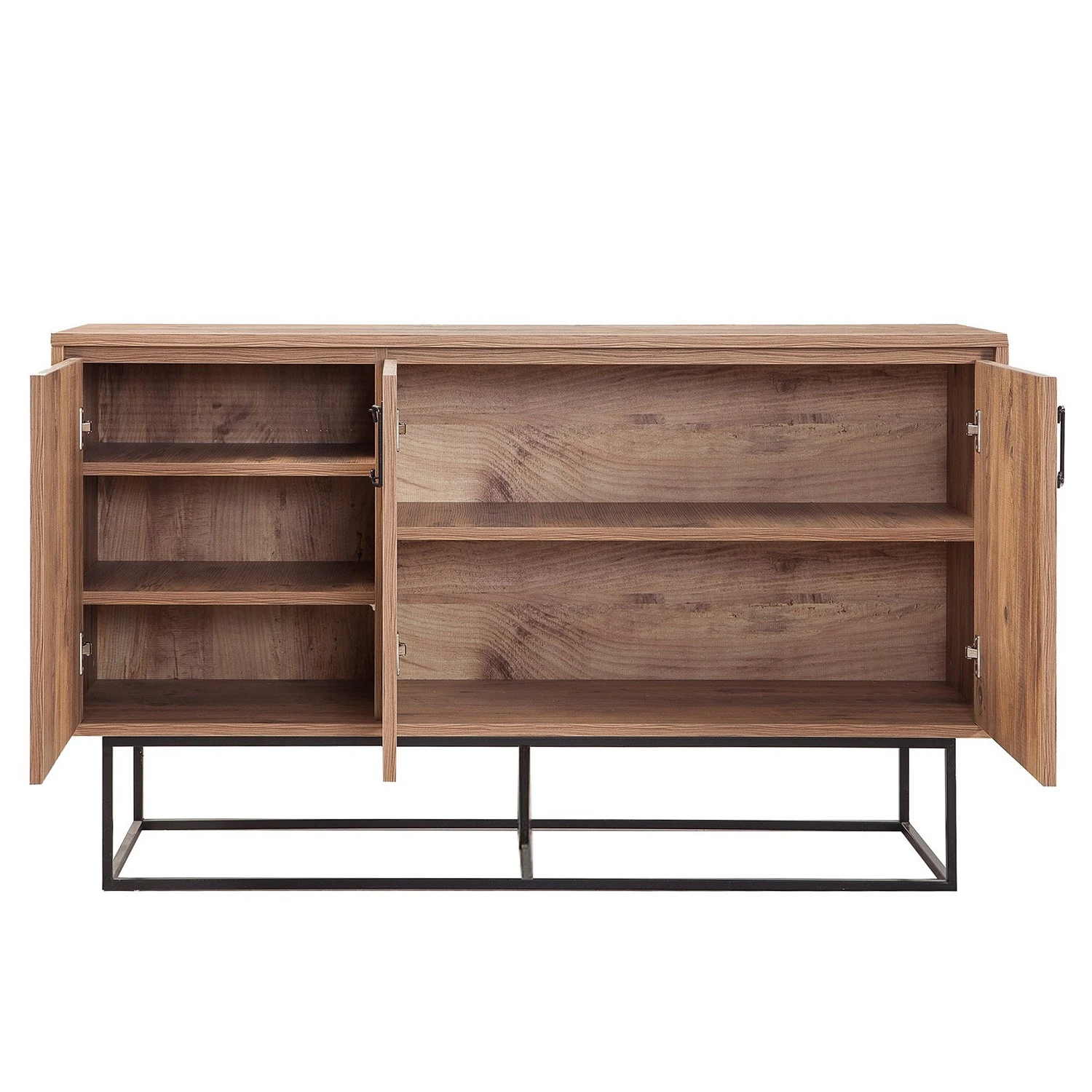 Red Living Sideboard Yopal I - Metall - Kiefer Dekor / Schwarz 7 Red Living Sideboard Yopal I - Metall - Kiefer Dekor / Schwarz – Bild 7