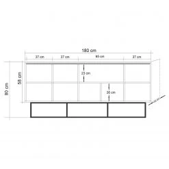 Red Living Sideboard Yopal II - Metall - Kiefer Dekor / Schwarz 13 Red Living Sideboard Yopal II - Metall - Kiefer Dekor / Schwarz -Wohnzimmermöbel boutique en ligne 1000333724 220302 500 SKETCH DETAILS P000000001000333724 sketch