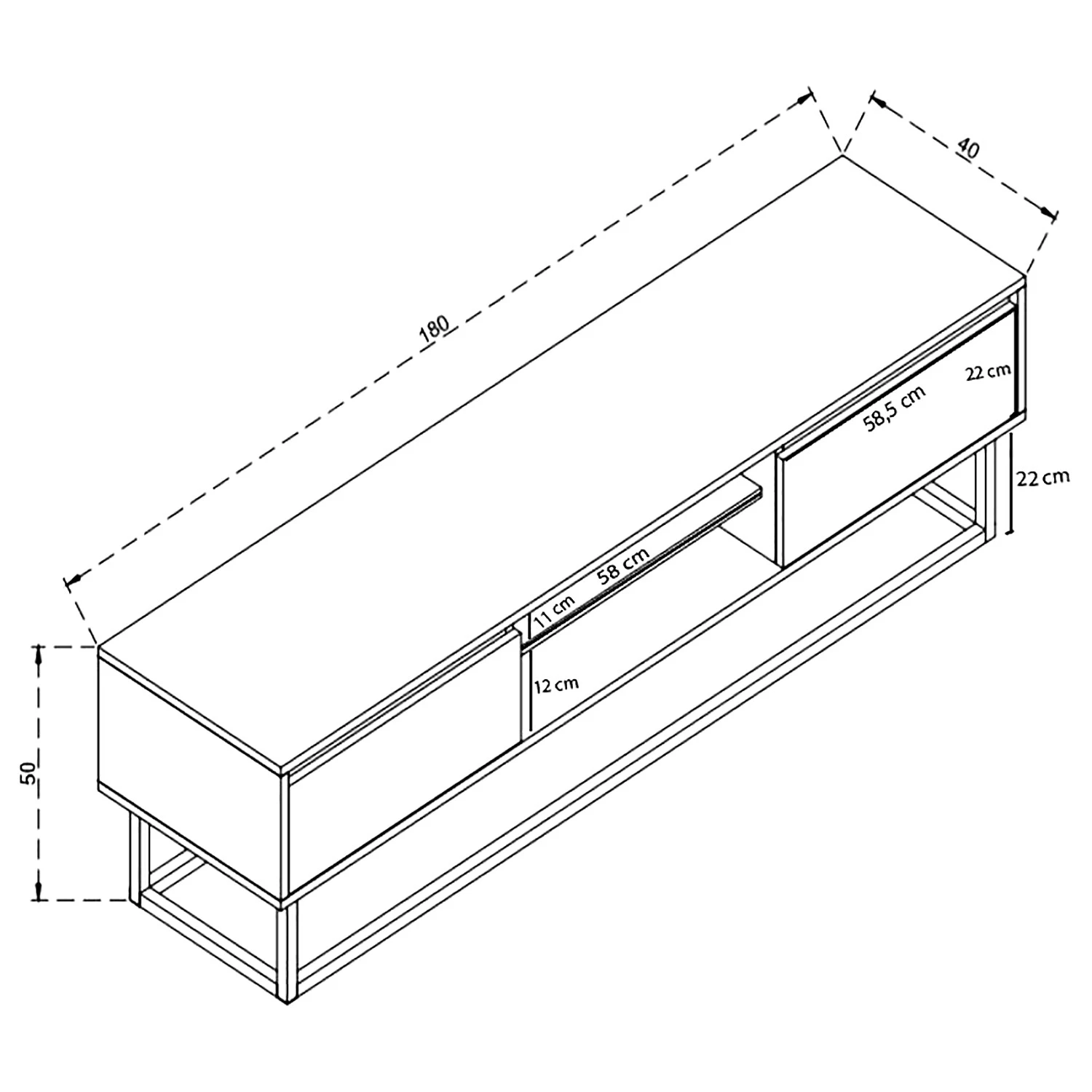 Red Living TV-Lowboard Boddington I - Kiefer Dekor / Schwarz 7 Red Living TV-Lowboard Boddington I - Kiefer Dekor / Schwarz – Bild 7