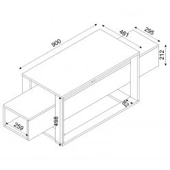 Loftscape TV-Lowboard Board Luca - Marmor Schwarz Dekor / Gold -Wohnzimmermöbel boutique en ligne 1000333731 220302 500 SKETCH DETAILS P000000001000333731 sketch