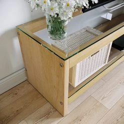 Loftscape Wohnkombination Mömbris (2-teilig) - Glas / Eiche massiv - Transparent / Eiche 9 Loftscape Wohnkombination Mömbris (2-teilig) - Glas / Eiche massiv - Transparent / Eiche -Wohnzimmermöbel boutique en ligne 1000333735 220302 030 DETAILS P000000001000333735