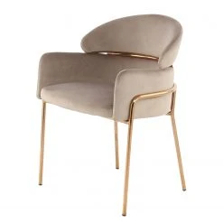 INSTYLE by Kayoom Armlehnenstuhl Elva - Taupe / Gold