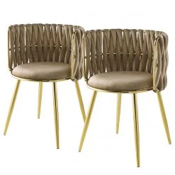 INSTYLE by Kayoom Armlehnenstuhl Milla (2er-Set) - Sandgrau