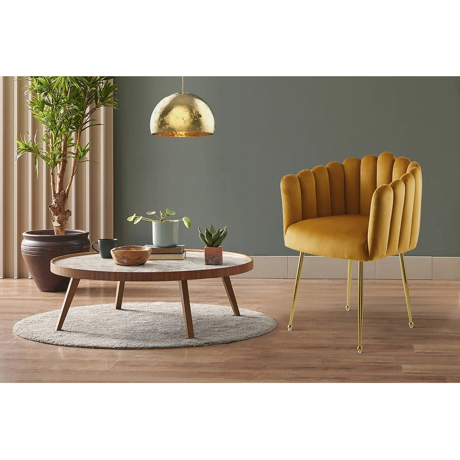 INSTYLE by Kayoom Armlehnenstuhl Mucha - Goldgelb 2 INSTYLE by Kayoom Armlehnenstuhl Mucha - Goldgelb – Bild 2