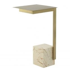 INSTYLE by Kayoom Beistelltisch Rocio 200 - Marmor Weiß