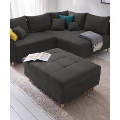 Mørteens Ecksofa Capstone - Samt Rosor: Basalt - Ottomane davorstehend rechts - Mit Hocker -Wohnzimmermöbel boutique en ligne 1000336712 220301 021 MOOD DETAILS P000000001000336712 mood
