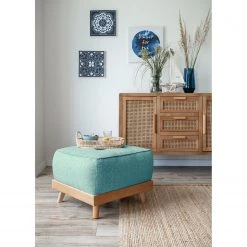 Norrwood Polsterhocker Surribas - Webstoff Lark: Petrol -Wohnzimmermöbel boutique en ligne 1000336862 220401 021 MOOD DETAILS P000000001000336862 mood