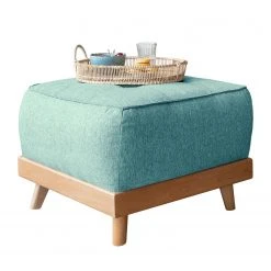 Norrwood Polsterhocker Surribas - Webstoff Lark: Petrol -Wohnzimmermöbel boutique en ligne 1000336862 220401 050 DETAILS P000000001000336862