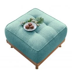 Norrwood Polsterhocker Surribas - Webstoff Lark: Petrol -Wohnzimmermöbel boutique en ligne 1000336862 220401 060 DETAILS P000000001000336862