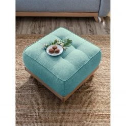 Norrwood Polsterhocker Surribas - Webstoff Lark: Petrol -Wohnzimmermöbel boutique en ligne 1000336862 220401 080 DETAILS P000000001000336862