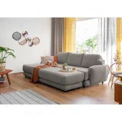 Loftscape Ecksofa Tandil - Webstoff Dolly: Dunkelgrau - Longchair davorstehend links - Mit Hocker -Wohnzimmermöbel boutique en ligne 1000336887 220401 021 MOOD DETAILS P000000001000336887 mood