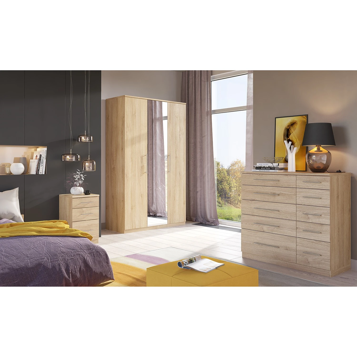 Loftscape Kommode Manhatten - Eiche Dekor - Breite: 103 cm 2 Loftscape Kommode Manhatten - Eiche Dekor - Breite: 103 cm – Bild 2