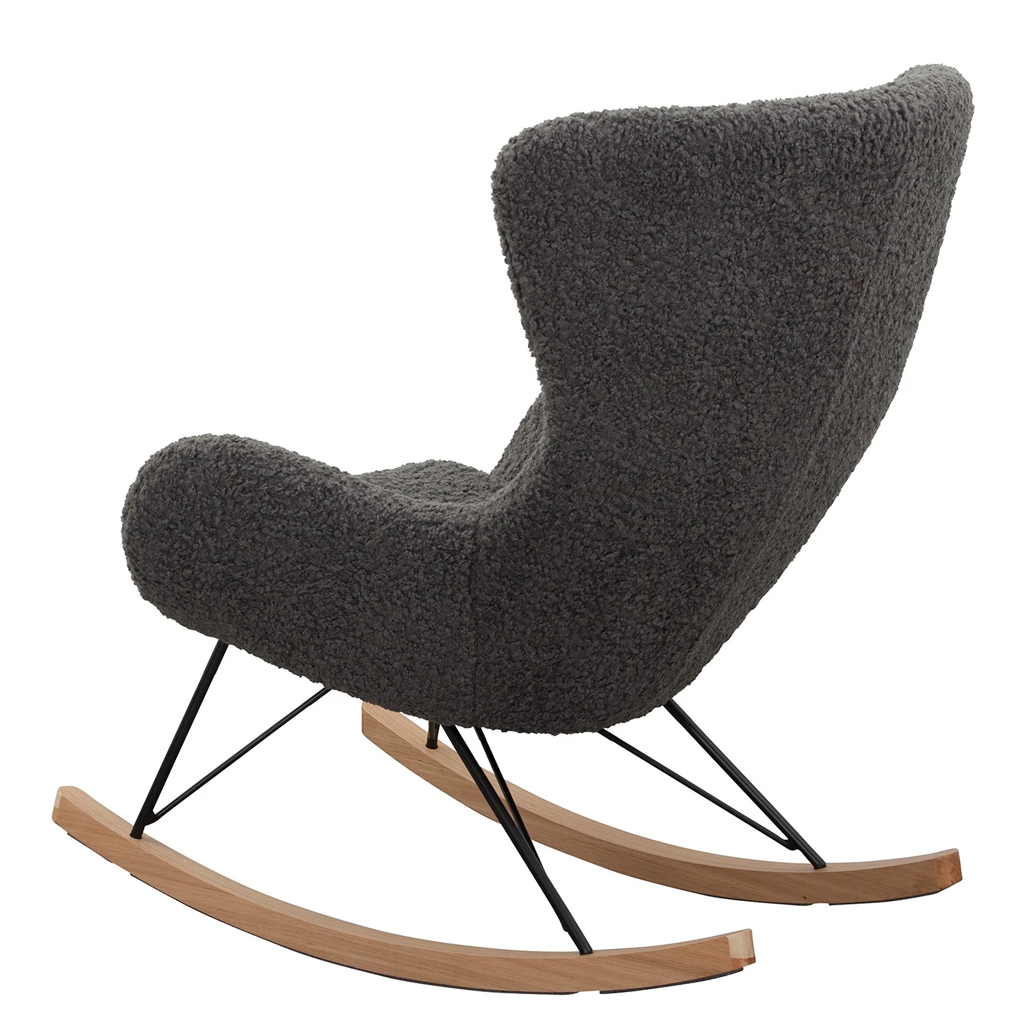Naturoo Schaukelstuhl Narbonne - Teddyfell - Grau 7 Naturoo Schaukelstuhl Narbonne - Teddyfell - Grau – Bild 7