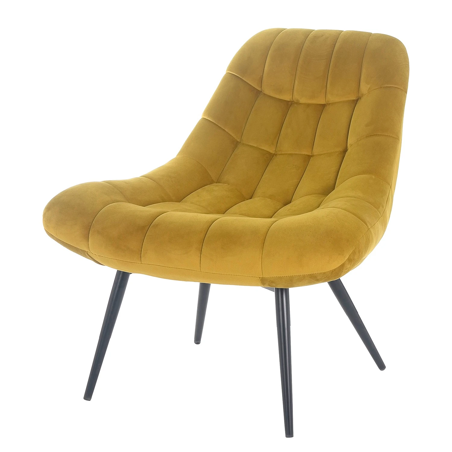 Norrwood XXL Sessel Obelix - Samt - Currygelb - Schwarz 1 Norrwood XXL Sessel Obelix - Samt - Currygelb - Schwarz