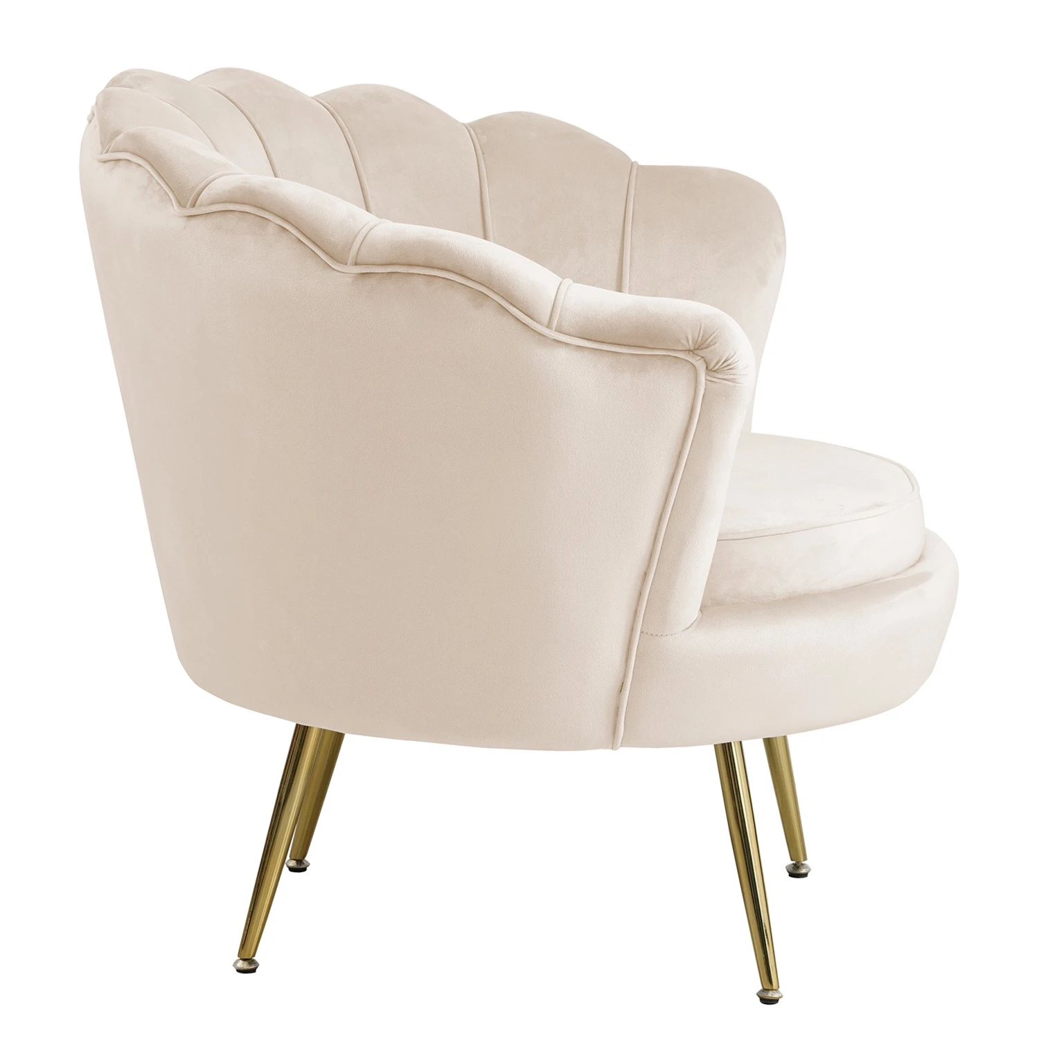 Norrwood Sessel Ralemo - Samt - Creme 4 Norrwood Sessel Ralemo - Samt - Creme – Bild 4