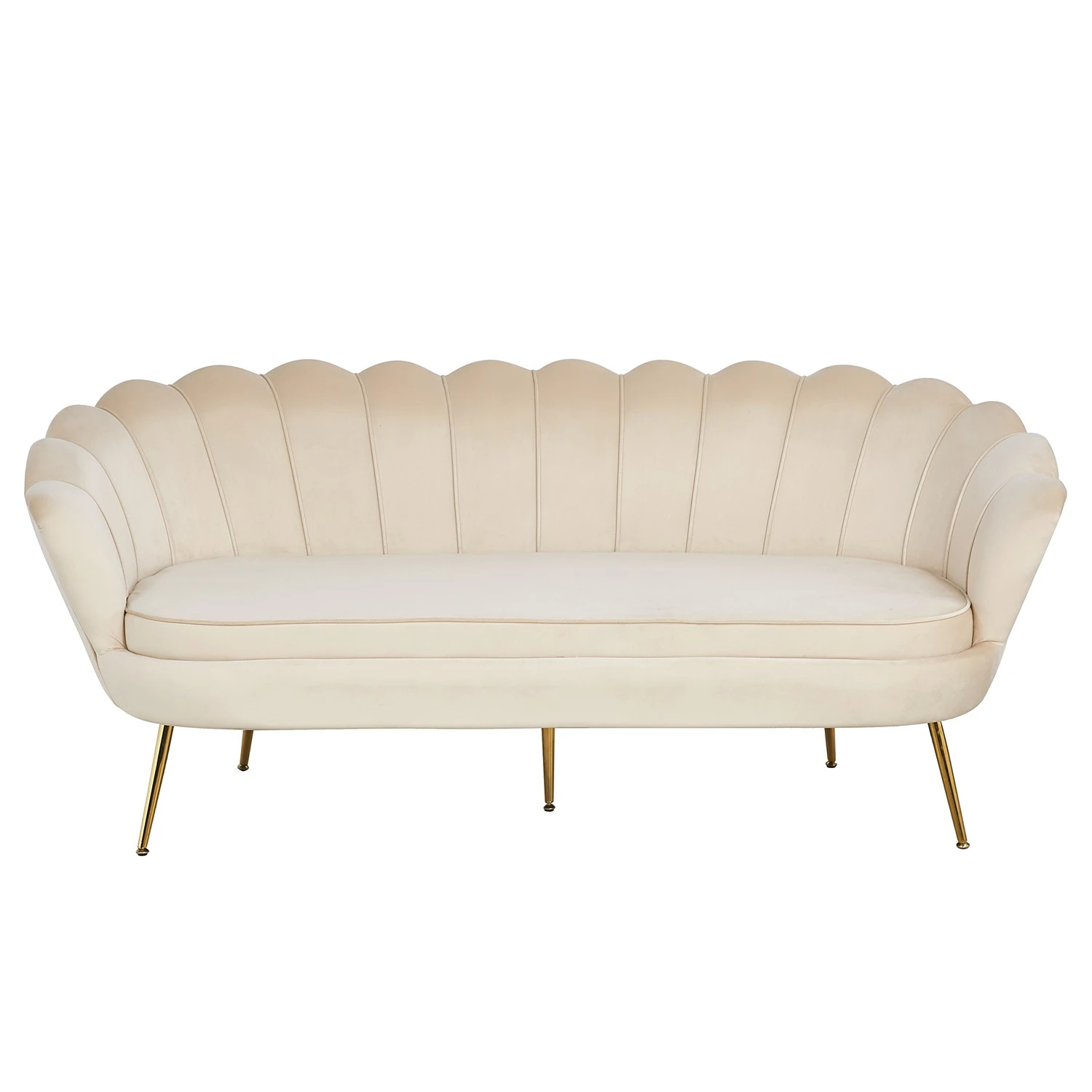Norrwood Sofa Ralemo (3-Sitzer) - Samt - Creme 4 Norrwood Sofa Ralemo (3-Sitzer) - Samt - Creme – Bild 4