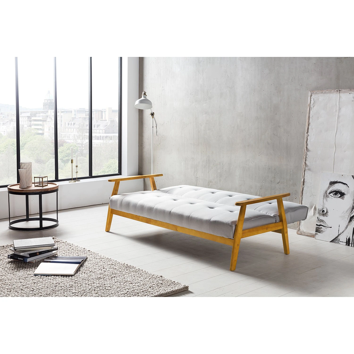 Norrwood Schlafsofa Boss I - Webstoff - Lichtgrau - Mit Schlaffunktion 4 Norrwood Schlafsofa Boss I - Webstoff - Lichtgrau - Mit Schlaffunktion – Bild 4