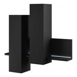 Loftscape Wohnwand Littor (3-teilig) - inkl. Beleuchtung - Schwarz -Wohnzimmermöbel boutique en ligne 1000339744 220311 050 DETAILS P000000001000339744