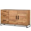 Ars manufacti Sideboard Woodson II - Akazie massiv / Metall - Akazie Hellbraun