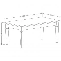 Ridgevalley Couchtisch Emmanuela - Kiefer Weiß Dekor -Wohnzimmermöbel boutique en ligne 1000339977 220317 500 SKETCH DETAILS P000000001000339977 sketch
