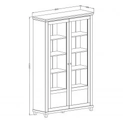Ridgevalley Vitrinenschrank Emmanuela - Dunkelgrün -Wohnzimmermöbel boutique en ligne 1000339983 220317 500 SKETCH DETAILS P000000001000339983 sketch