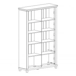 Ridgevalley Vitrinenschrank Emmanuela - Dunkelgrün -Wohnzimmermöbel boutique en ligne 1000339983 220317 501 SKETCH DETAILS P000000001000339983 sketch