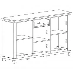 Ridgevalley Sideboard Emmanuela II - Dunkelgrün -Wohnzimmermöbel boutique en ligne 1000339989 220317 501 SKETCH DETAILS P000000001000339989 sketch