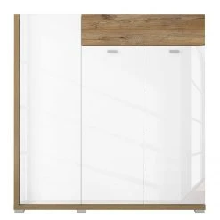 Loftscape Kommode Lahntal - Hochglanz Weiß / Risseiche Dekor -Wohnzimmermöbel boutique en ligne 1000340003 220317 040 DETAILS P000000001000340003