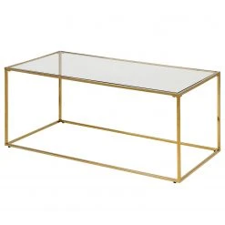 Loftscape Couchtisch Penly - Glas / Metall - Gold