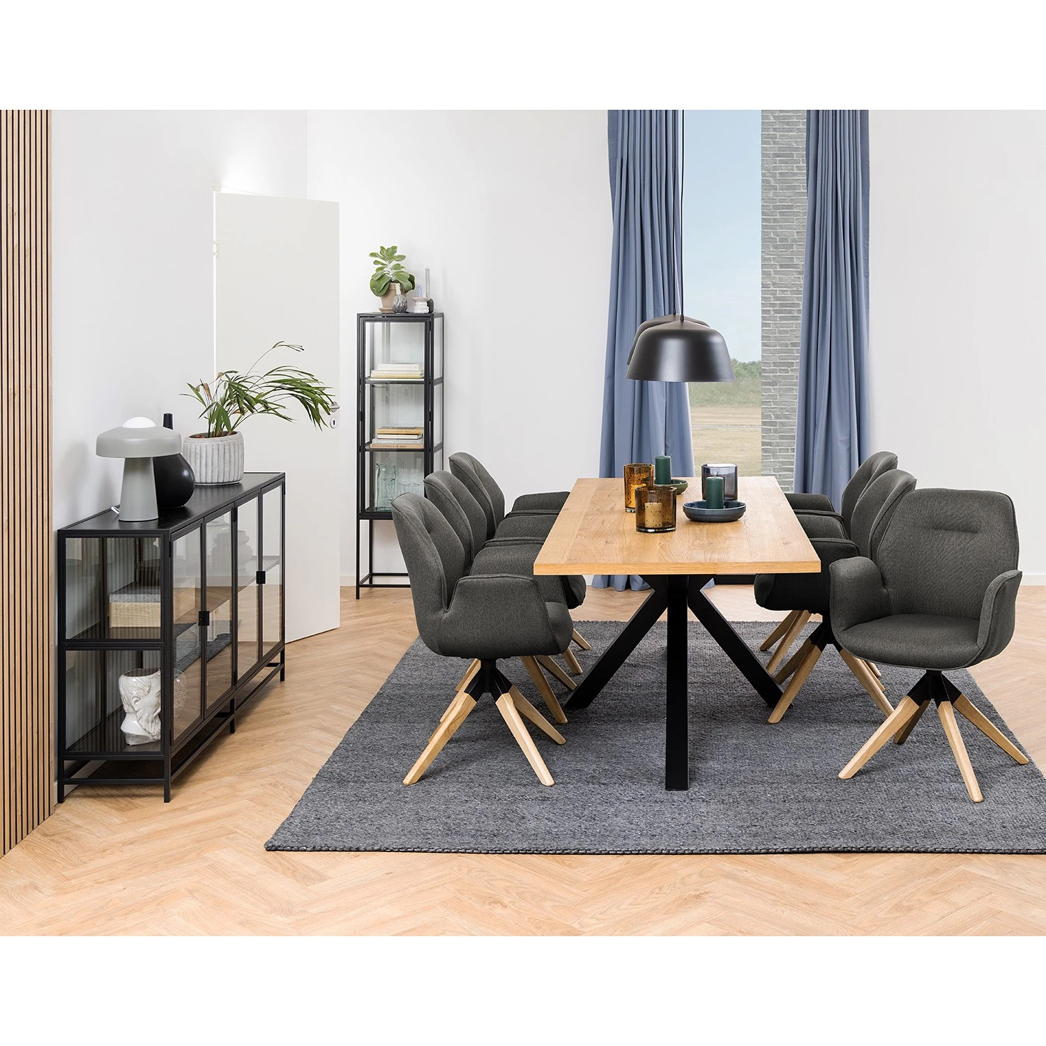 Red Living Sideboard Coogee IV - Glas / Metall - Schwarz 3 Red Living Sideboard Coogee IV - Glas / Metall - Schwarz – Bild 3