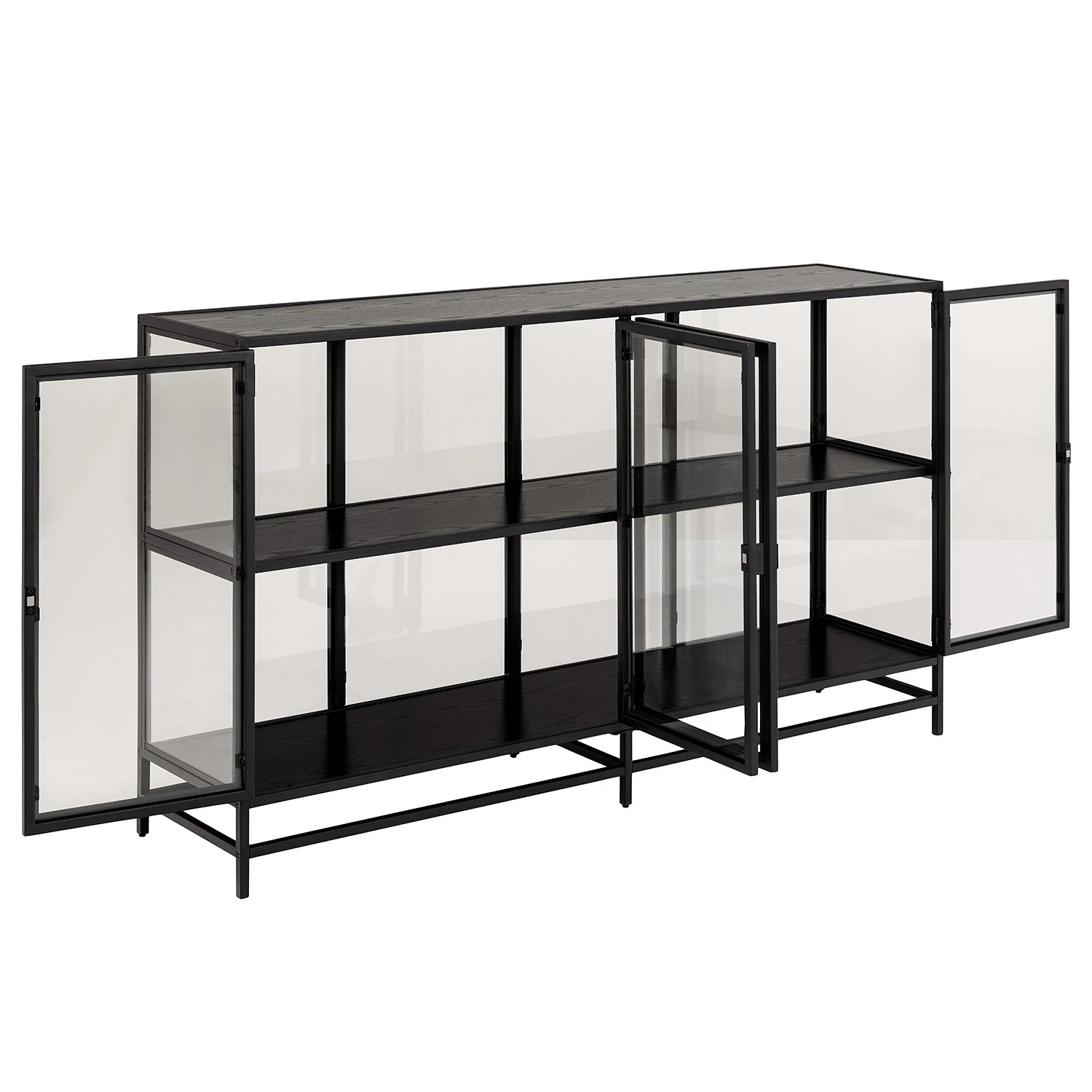 Red Living Sideboard Coogee IV - Glas / Metall - Schwarz 4 Red Living Sideboard Coogee IV - Glas / Metall - Schwarz – Bild 4