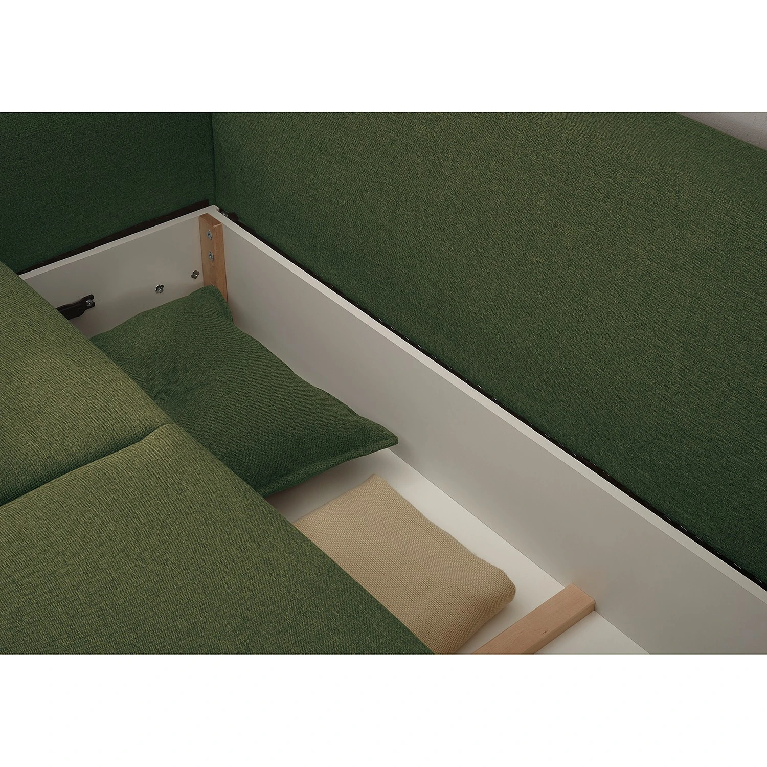 Mørteens Schlafsofa Rutherford - Webstoff Denga / Microfaser Laci: Antikgrün / Grün 6 Mørteens Schlafsofa Rutherford - Webstoff Denga / Microfaser Laci: Antikgrün / Grün – Bild 6