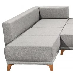 Mørteens Wohnlandschaft Rutherford - Webstoff Denga / Microfaser Laci: Silber / Anthrazit - Ottomane beidseitig montierbar -Wohnzimmermöbel boutique en ligne 1000340484 220513 070 DETAILS P000000001000340484