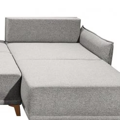 Mørteens Wohnlandschaft Rutherford - Webstoff Denga / Microfaser Laci: Silber / Anthrazit - Ottomane beidseitig montierbar -Wohnzimmermöbel boutique en ligne 1000340484 220513 080 DETAILS P000000001000340484