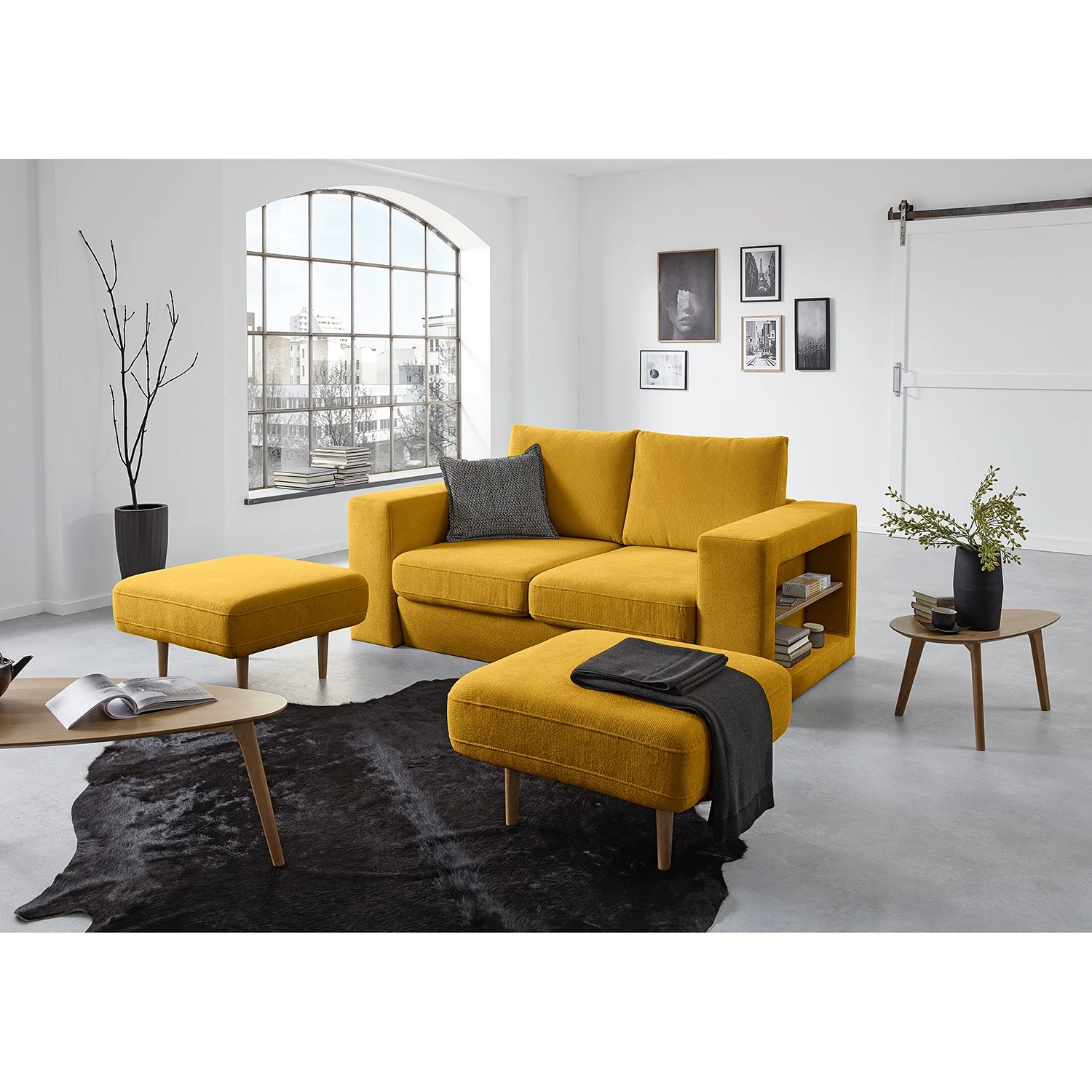 Looks by Wolfgang Joop Sofa Looks V-2 (2-Sitzer) - Microfaser Marta: Senfgelb - Breite: 172 cm 2 Looks by Wolfgang Joop Sofa Looks V-2 (2-Sitzer) - Microfaser Marta: Senfgelb - Breite: 172 cm – Bild 2