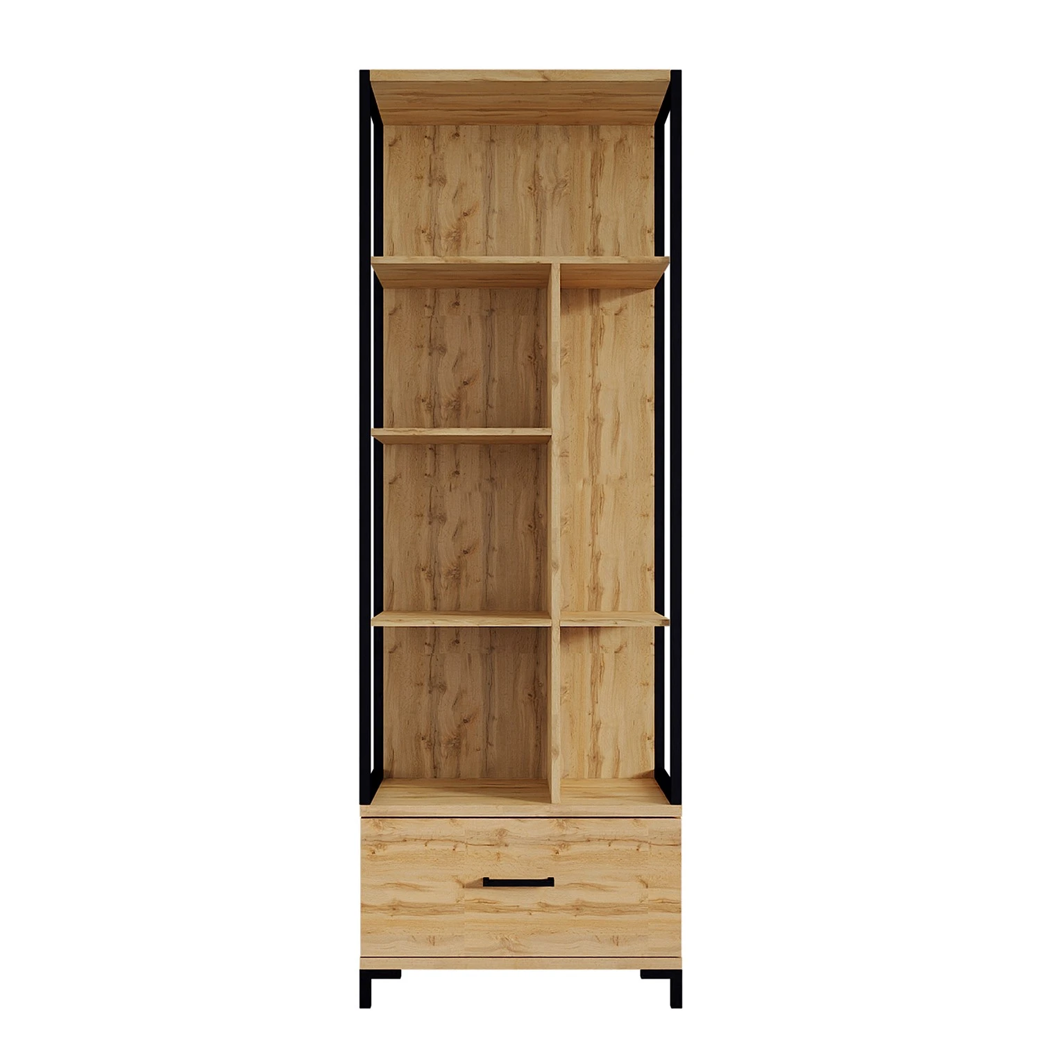 Red Living Büroregal Sonny - Wotaneiche Dekor / Schwarz 5 Red Living Büroregal Sonny - Wotaneiche Dekor / Schwarz – Bild 5