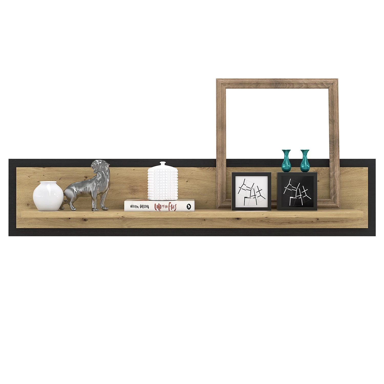 Loftscape Wohnwand Egan (4-teilig) - Eiche Artisan Dekor / Eiche Schwarz Dekor 12 Loftscape Wohnwand Egan (4-teilig) - Eiche Artisan Dekor / Eiche Schwarz Dekor – Bild 12