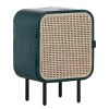 Red Living Kommode Shad - Rattan / Mango massiv - Petrol