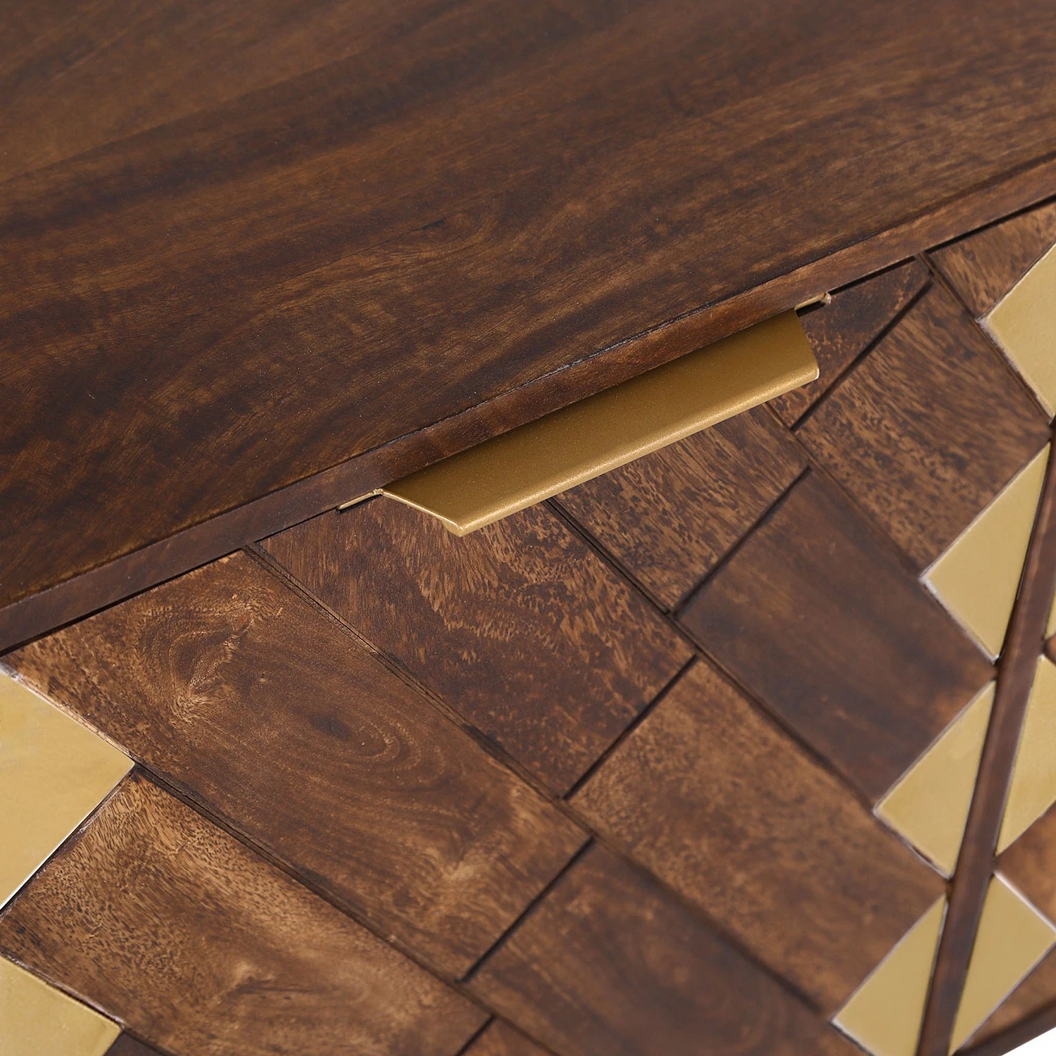 Red Living Sideboard Nook - Mango massiv / Metall - Mango / Gold 2 Red Living Sideboard Nook - Mango massiv / Metall - Mango / Gold – Bild 2