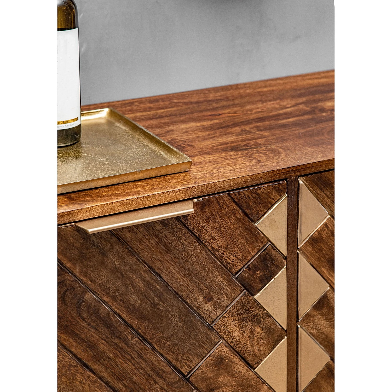 Red Living Sideboard Nook - Mango massiv / Metall - Mango / Gold 6 Red Living Sideboard Nook - Mango massiv / Metall - Mango / Gold – Bild 6